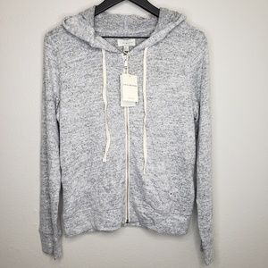 Lucky Brand Cloud Jersey Zip-Up Hoodie Size Small